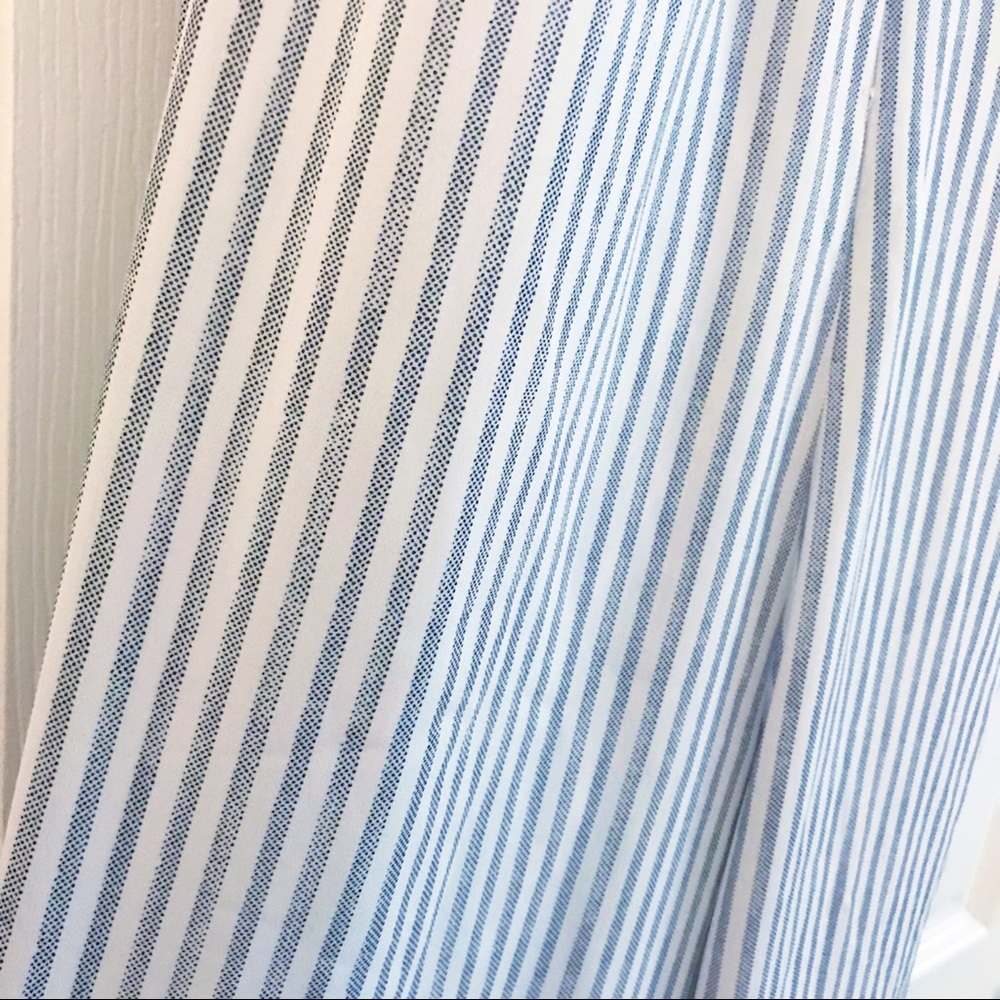Pinstripe Culotte Tie-Front Jumpsuit - Picture 3 of 3